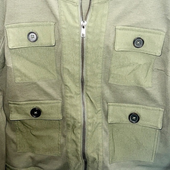 Banana Republic Olive Green Utility Zip Up Business Casual Jacket - Picture 5 of 9